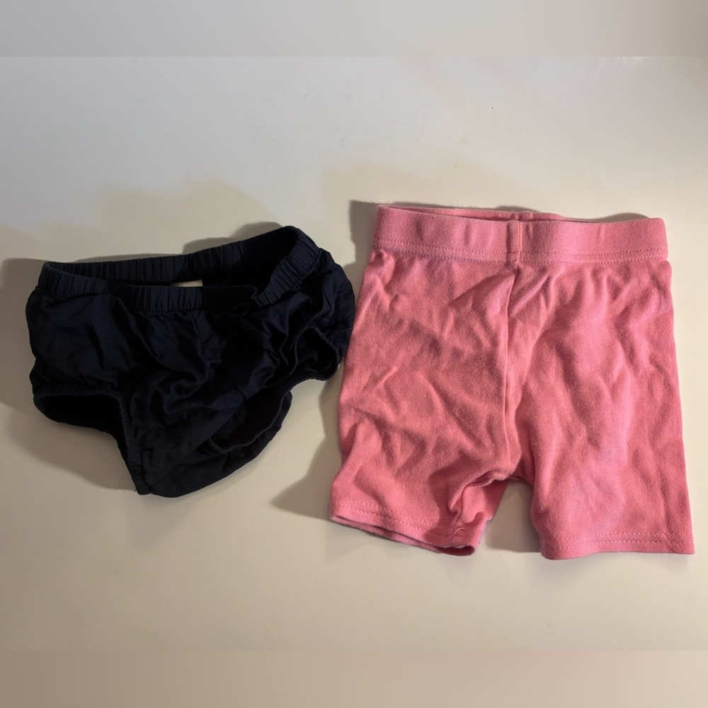 Disney Pink Cotton Shorts and Navy Swim Briefs baby Bgosh